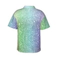 thumbnail image 3 of Daiia Beautiful Glitter Hawaiian Shirt for Men Gentle Cotton Regular Short Sleeve Casual-3X-Large, 3 of 9