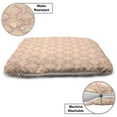 thumbnail image 3 of Peach Pet Bed, Abstract Soft Toned Pattern of a Victorian Inspired Hand Drawn Lattice Motif, Resistant Pad for Dogs and Cats Cushion with Removable Cover, 24" x 39", Pale Peach and Pink, by Ambesonne, 3 of 4