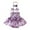 Purple, variant on Ulitacool Spring Onesies For Girls Round Neck Sleeveless Flower Prints Romper Suspenders Skirts Bowknot Headbands Outfits Purple 6-12 Months