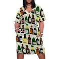 thumbnail image 1 of Vestido colgante con bolsillo para mujer hermoso vestido para playa botellas de vino, 1 of 6
