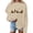 Beige, variant on Black Cats on Pumpkin Sweatshirt Halloween Sweatshirts for Women Fall Pumpkin Face Tee Lightweight Pullover Tops