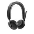 thumbnail image 1 of Auriculares inalámbricos Dell WL3024 - Diadema de piel sintética, micrófono con cancelación de ruido basado en IA integrado, micrófono boom - Negro, 1 of 5