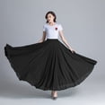 thumbnail image 6 of Elegant Double Layers Ballet Lyricals Dance Skirt for Women Big Swing Performances Long Skirt with Elastic Waist Lining, 6 of 9