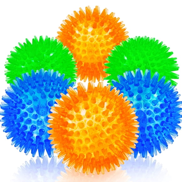 Juguete para perros SHARLOVY Squeaky Fetch Spike Balls TPR para perros pequeños