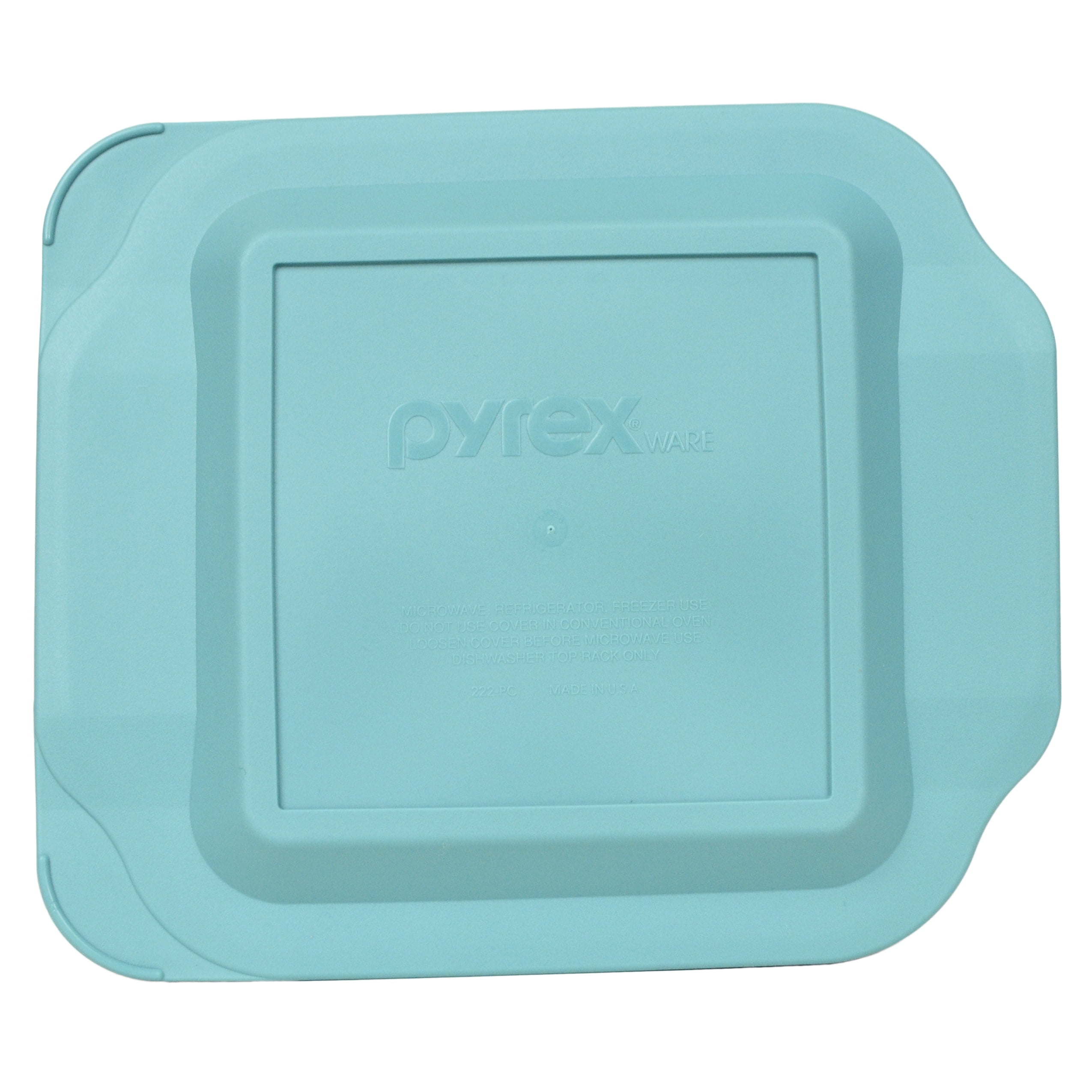 Pyrex Replacement Lid 222-PC Turquoise Plastic Square ...