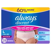 Always Discreet - Adult Diapers for Women, Size L, 28 Count