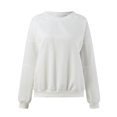 thumbnail image 5 of Vedolay Basic Sweatshirt for Women 2023 Casual Comfy Fall Fashion Outfits Clothes 2023 White,L, 5 of 5