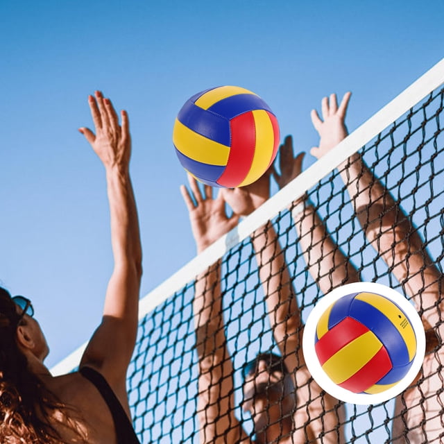 EXHUMKY Volleyball Practice Multi PVC Round Soft Volleyball For Sports Game And Training 1Pack