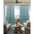 thumbnail image 4 of Turquoise Ombre Blackout Curtains 90 Inches Long for Bedroom, Teal White Gradient Modern Abstract Art Thermal Insulated Room Darkening Black Out Window Curtain Panels Grommet Drapes for Living Room, 4 of 8