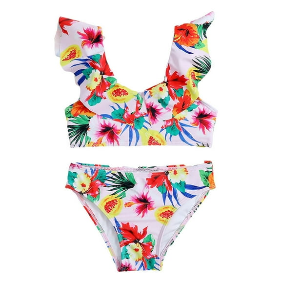 EnJoCho Strappy Girls' Beachwear Set Toddler Baby Girl Swimsuit Clothes Bathing Suit Swimsuit Sleeveless Summer Swimwear Beach Wear Baby Girl'S Trendy Summer Bathing Suit