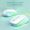 thumbnail image 2 of Rechargeable Wireless Mouse -Light Up Mouse for Laptop, Small Cordless Mice with Quiet Click & LED Lights for Kids' Chromebook, Windows, Mac PC Computer - Black, 2 of 6