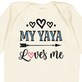 thumbnail image 4 of Inktastic My Yaya Loves Me Grandchild Girls Long Sleeve Baby Bodysuit, 4 of 5