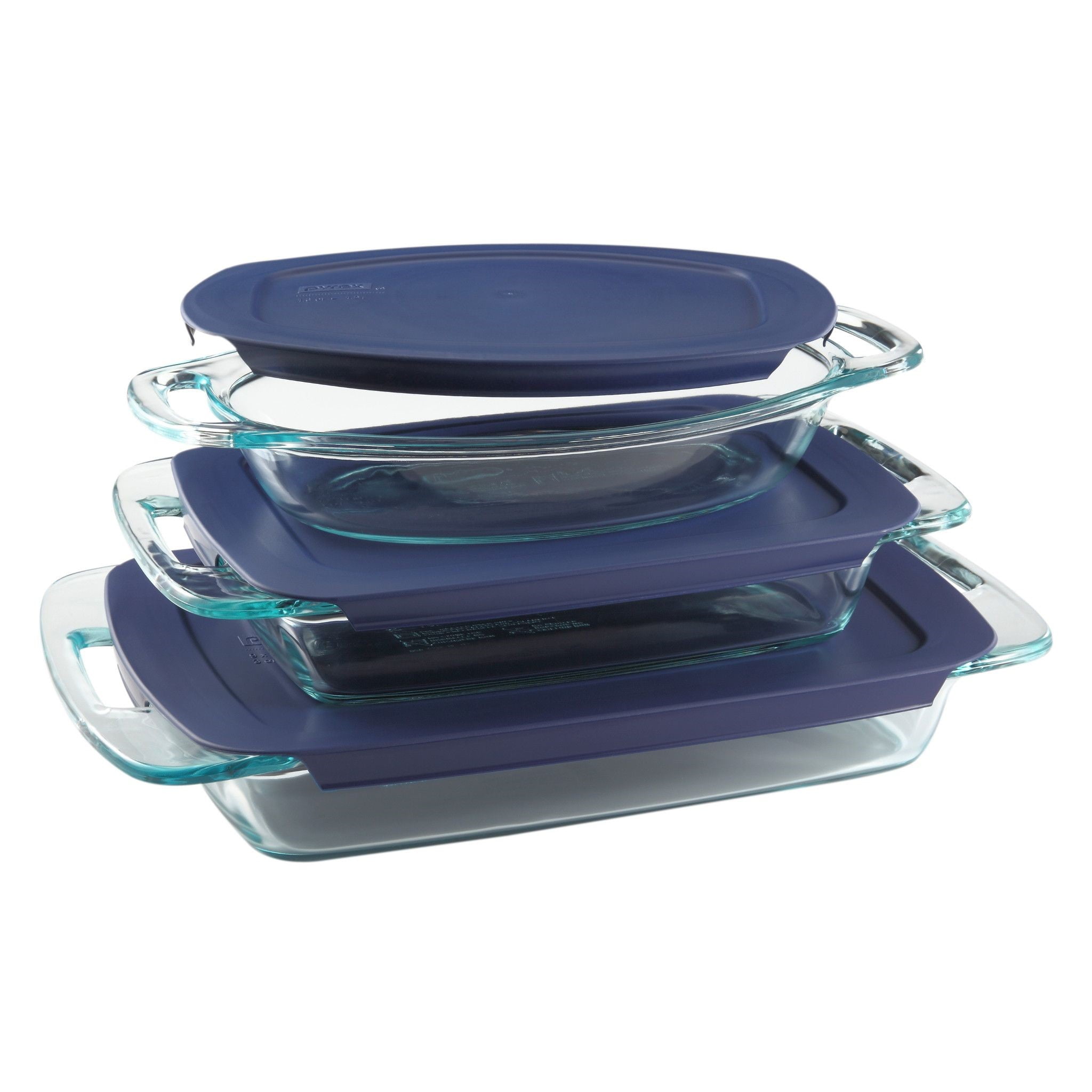 Pyrex 3 Cup Easy Grab Bakeware Set, 6 Piece
