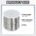 thumbnail image 2 of Uxcell Jewelry Wire Beading Wire for Jewelry Making Bare Copper Craft Beading Wire for Necklace Bracelet Silver 50M/0.4mm, 2 of 6