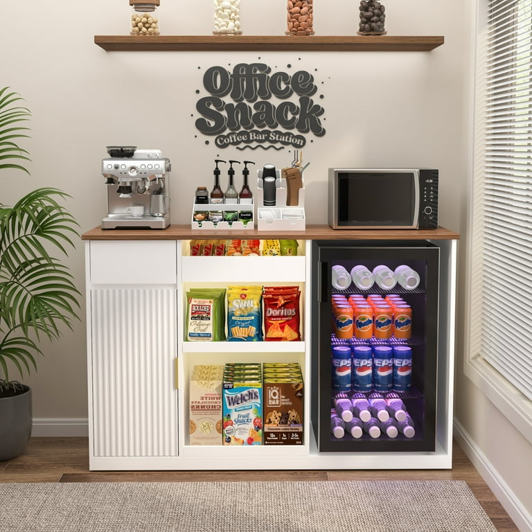 GDLF Snack Bar Cabinet with Fridge Space, Snack Organizer with