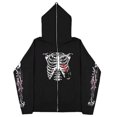 thumbnail image 2 of Sudaderas oscuras europeas y americanas para hombres y mujeres, sudaderas con capucha, parejas góticas, sudaderas Harajuku con cremallera de gran tamaño, 2023, 2 of 5