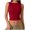 Red, variant on ZZwxWA Women's Sexy Open Back Sleeveless Crop Tank High Neck Slim Fit Cropped Tee Shirt Y2k Tops