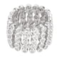 thumbnail image 2 of 1PC elegante anillo estirable femenino 2 en 1 anillo de pulsera anillo de diamantes de imitación de plata, 2 of 7
