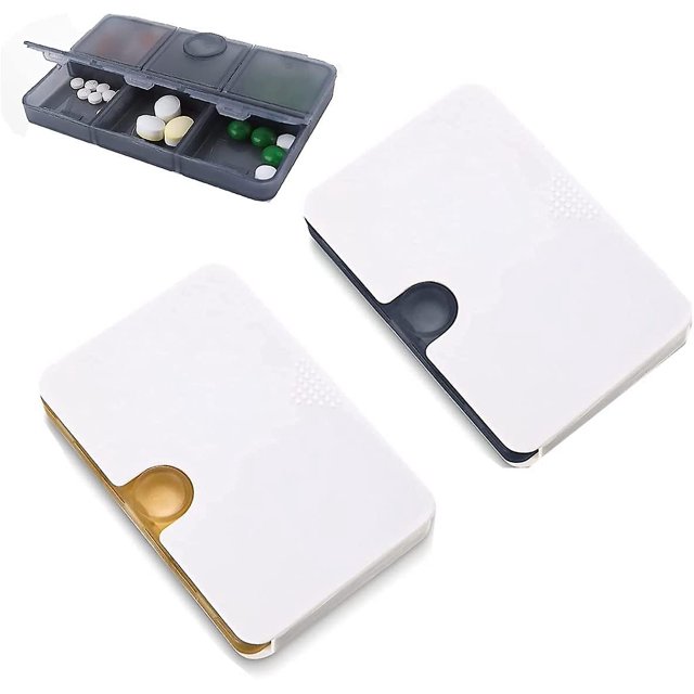 Pastillero De Viaje De 6 Compartimentos,Organizador De Pastillas Portátil,Caja De Medicina Tipo Cajón Para Viajes,Pequeño Organizador De Pastillas Para Bolsillo,Pequeño Pastillero Dispensador Par