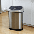 thumbnail image 4 of Nine Stars Automatic Kitchen Trash Can, 11 Gallon Stainless Steel Motion Sensor Garbage Bin with Soft Close Lid, Silver, 4 of 7