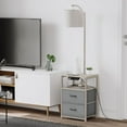 thumbnail image 7 of Floor Lamp with Table & 2 Drawers, Lamp with USB Port and Outlet, Lamps for Nightstand with 3 Color Temperature Led Bulb Included, Floor Lamps for Living Room, Bedroom and Home Office, Grey, 7 of 7