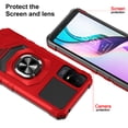 thumbnail image 7 of Compatible for TCL ION X Case / TCL ION V Case with Tempered Glass Screen Protector [Military Grade] Ring Car Mount Kickstand Shockproof Hard Phone Case - Red, 7 of 7