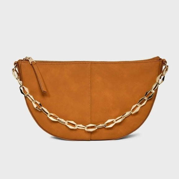 Slouched Half-Moon Shoulder Bag - Color Brown - Universal Thread