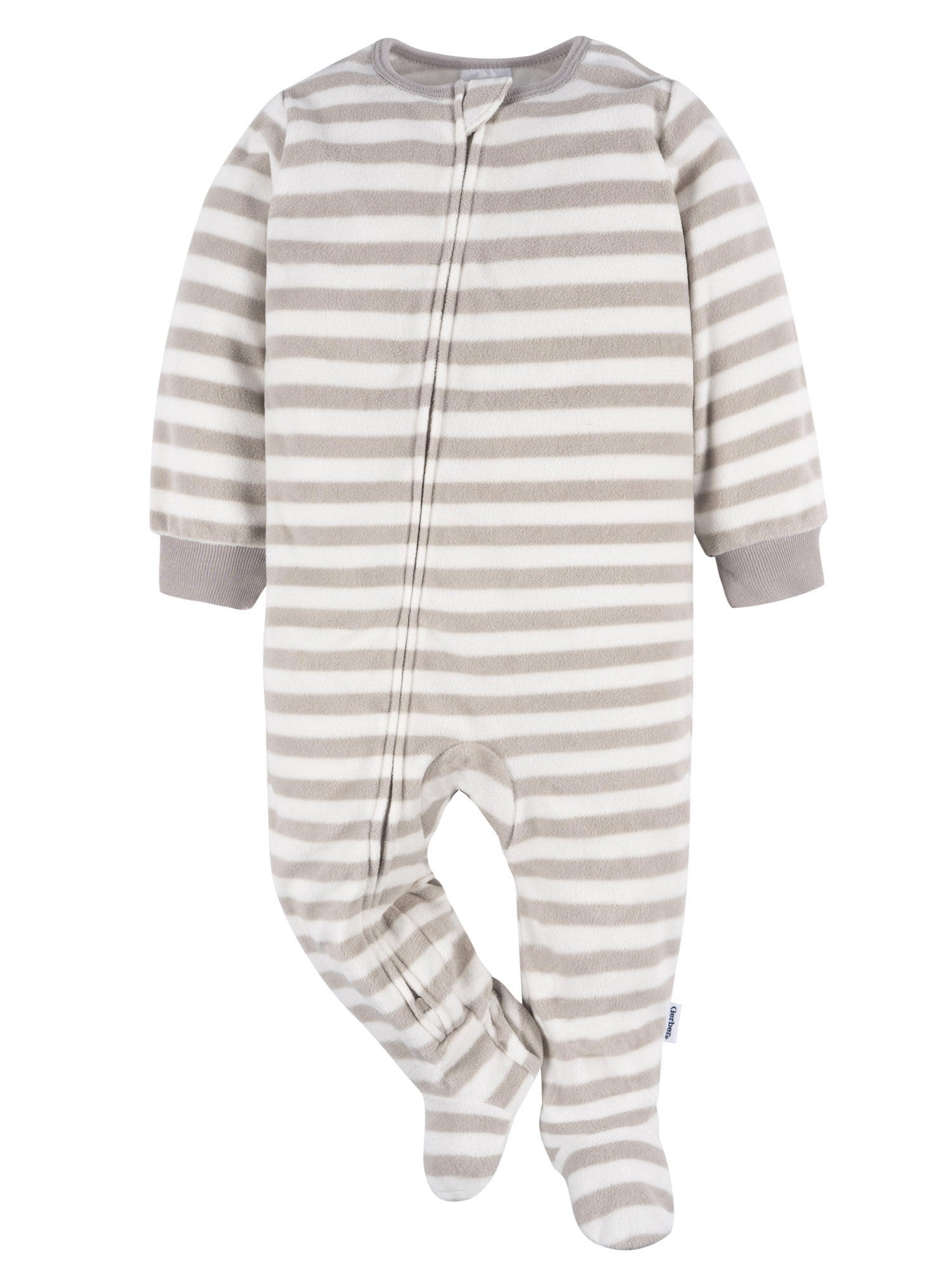 Gerber Baby and Toddler Neutral Microfleece Blanket Sleeper Pajamas, 2-Pack, Sizes 0/3 Months -5T