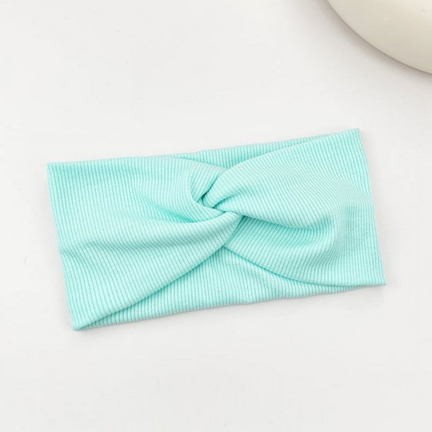 Diadema europea y americana con hilo de color sólido, banda elástica cruzada para el cabello, banda para el cabello deportiva de yoga para hombres y mujeres