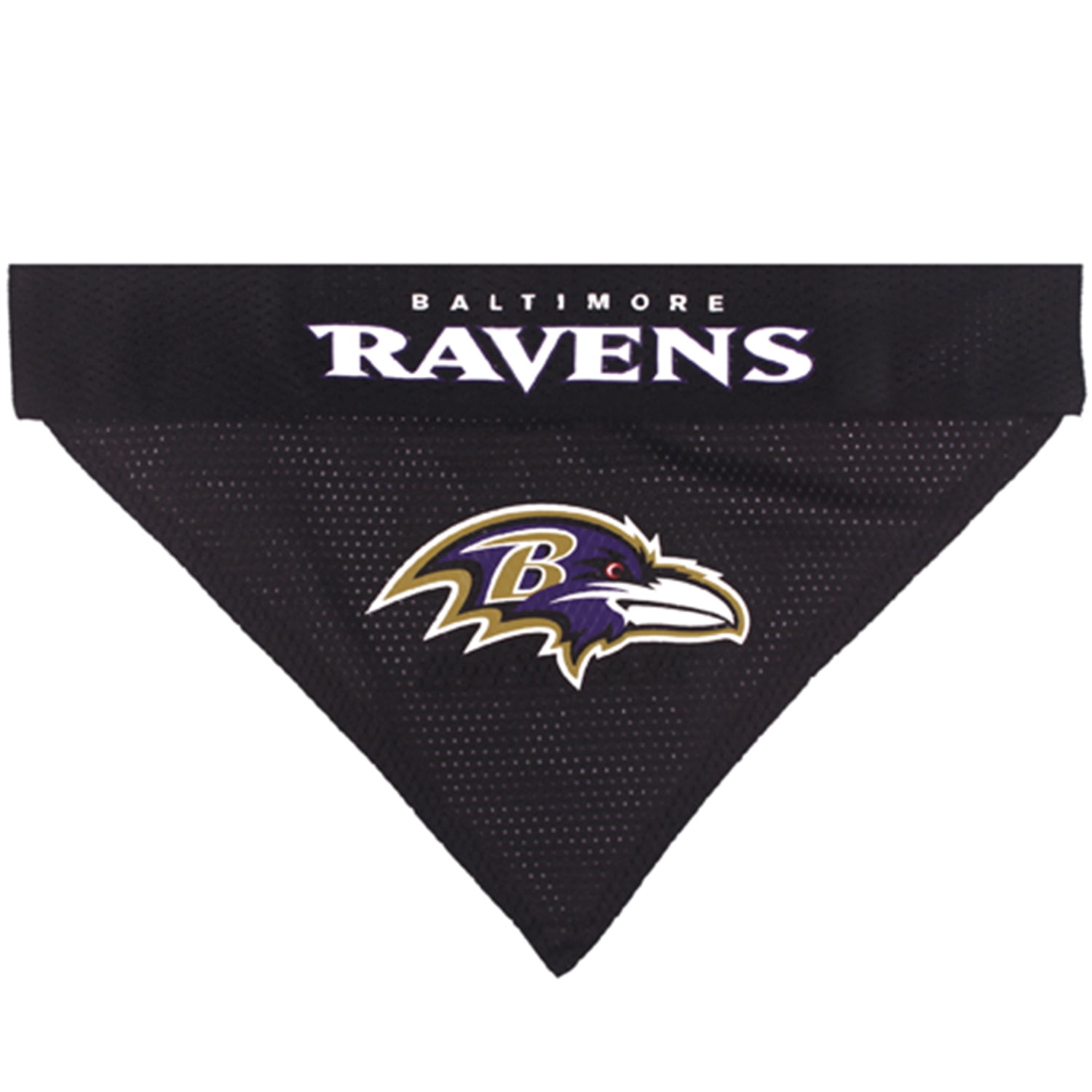 Pets First Nfl Baltimore Ravens Reversible Bandana -Home & Away Mesh & Premium Embroidery For Dogs & Cats