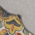 thumbnail image 6 of Ox Bay Eva 6' Round Gray/Yellow Floral Medallion Indoor Area Rug, 6 of 8