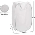 thumbnail image 3 of 2Pcs Mesh Popup Laundry Hamper, Foldable Portable Dirty Clothes Basket Collapsible Dirty Clothes Hamper for Bedroom, Kids Room, College Dormitory and Travel, 3 of 5