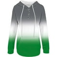 thumbnail image 5 of WEAIXIMIUNG Sweatshirts for Women Trendy Graphic Women's Autumn and Winter Fashionable Street Style Gradually Changing Color Button Collar Pocket Drawstring Casual Sports Hoodie (3), 5 of 5