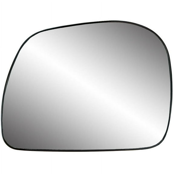 88191 - Fit System Driver Side Non-heated Mirror Glass w/ backing plate, Ford Excursion 00-05, F250, 350, 450, 550 Super Duty Pick-Up 99-10, 6 7/8" x 9 1/16" x 9 7/8" (paddle type, w/o turn signal )