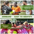 thumbnail image 4 of Soccer Captain Armband, 3 Pcs Captain Arm Bands for Soccer Elastic Captain Arm Band Sports Armbands Fluorescent Yellow, 4 of 7