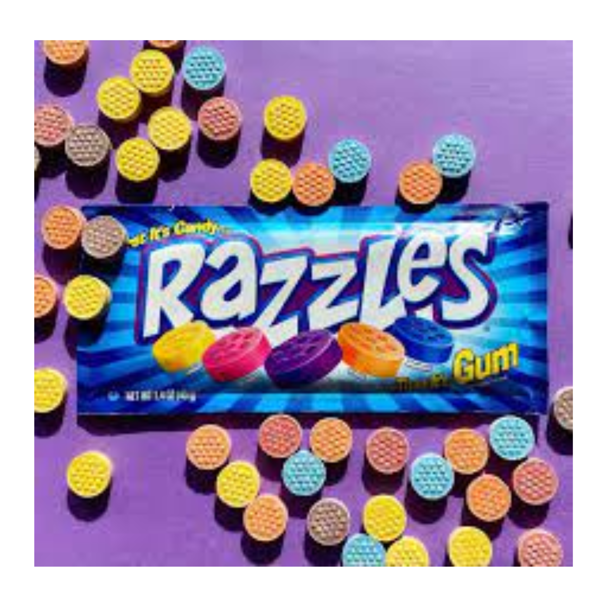 Razzles ORIGINAL Flavor Candy Gum 1.4 Ounce (Pack of 24)