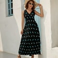 thumbnail image 5 of Abstract Shark Symbols Dress Fashion Boho Beach Long Dresses Female Party Printed Maxi Dress, 5 of 9