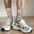 thumbnail image 4 of Uemuo Floral Paisley Pattern Women's Crew Socks, Soft Durable Breathable Moisture-Wicking with Odor Control Cotton socks, 4 of 9