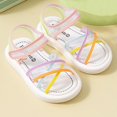 thumbnail image 1 of JIAGEYA Girl’s Sandals Breathable Open Toe Lightweight Non Slip Adjustable Slippers Shoes Summer, 1 of 4