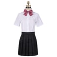 thumbnail image 5 of Disfraz de Cosplay de Tasuku Tsubakino de Anime Wind Breaker, gabardina larga verde, falda de uniforme, camisa blanca, gargantilla, corbata de lazo, 5 of 5