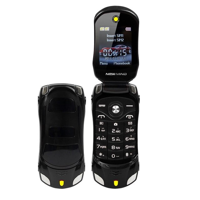 Newmind F15 Unlocked Flip Mobile Phone 2G GSM Dual Sim Mini Sport Car
