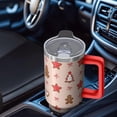 thumbnail image 4 of 40oz Xmas Tumbler with Lid and Straw, Classic Red and Green Plaid Stainless Steel Insulated Cup Holiday Coffee Water, 4 of 4