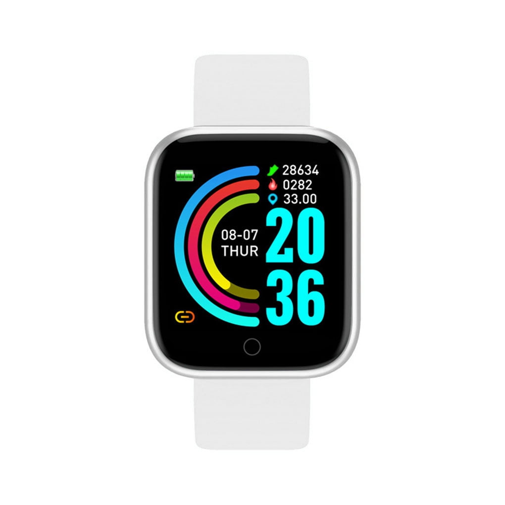 Y68 D20 Smart Horloge Waterdicht Bloeddruk Fitness Hartslagmeter Smartwatch Voor Ios Android white 1pcs watch - Walmart.com