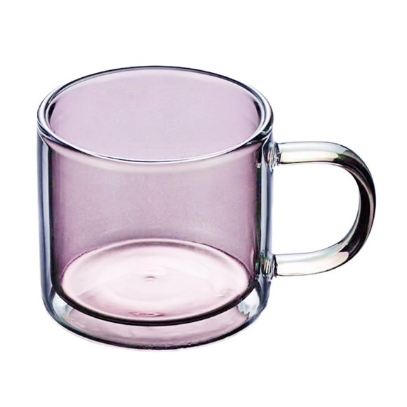 8 Glass Coffee Mugs Glasses - Insulated Glassware with Large Espresso Latte Cappuccino
