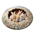 thumbnail image 2 of Weloille Easter Bunny Egg Round Shaggy Rug, Skin Friendly Soft 3D Visual Anti-Slip Washable Fluffy Carpet, Decorative Round Rugs for Living Room Sofa Bedroom Home Decor, 2 of 6
