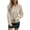 Khaki, variant on WREESH Fashion Cardigan Women Round-Neck Solid Color Fall and Winter Long Sleeve Pullover Sweater Gray