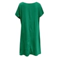 thumbnail image 4 of Vestido largo bohemio con cuello en V, corte en A y volantes en capas para mujer - Vestido de verano con estampado floral y largo hasta los tobillos, 4 of 5