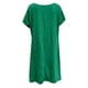 thumbnail image 4 of Vestido largo bohemio con cuello en V, corte en A y volantes en capas para mujer - Vestido de verano con estampado floral y largo hasta los tobillos, 4 of 5