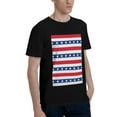 thumbnail image 2 of Bingfone American Patriotic Stars And Stripes Men'S Loose Fit Short-Sleeve Pocket T-Shirt, 2 of 7