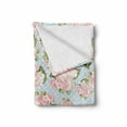 thumbnail image 2 of Shabby Flora Soft Flannel Fleece Throw Blanket, English Gardening Plants Antique Victorian Fashion with Polka Dots, Cozy Plush for Indoor and Outdoor Use, 50" x 60", Multicolor, by Ambesonne, 2 of 6